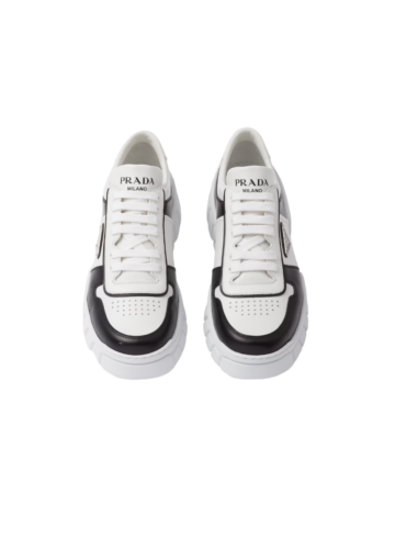 Prada - Prada Voluminous Sneakers Leather White Black