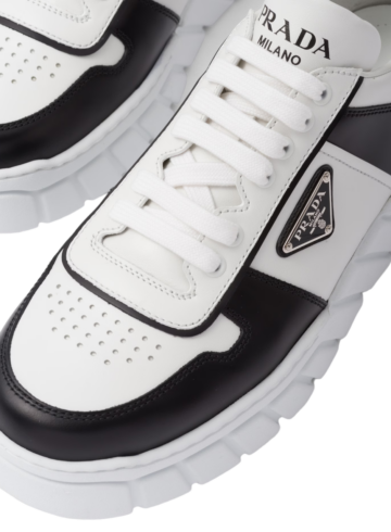 Prada - Prada Voluminous Sneakers Leather White Black