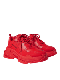 Balenciaga - Balenciaga Triple S Allover Logo Red