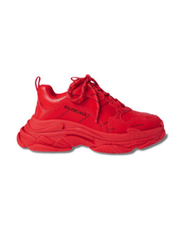 Balenciaga - Balenciaga Triple S Allover Logo Red