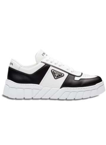 Prada - Prada Voluminous Sneakers Leather White Black