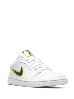 Air Jordan - Jordan 1 Low White Metallic Gold