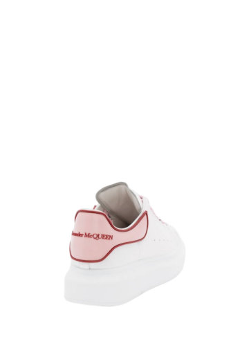 Alexander McQueen - Alexander McQueen Oversized White Pink Carnelian Red