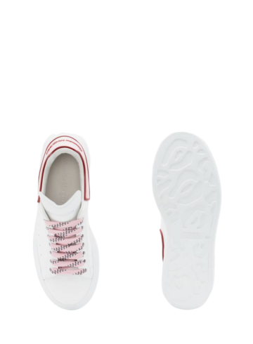 Alexander McQueen - Alexander McQueen Oversized White Pink Carnelian Red