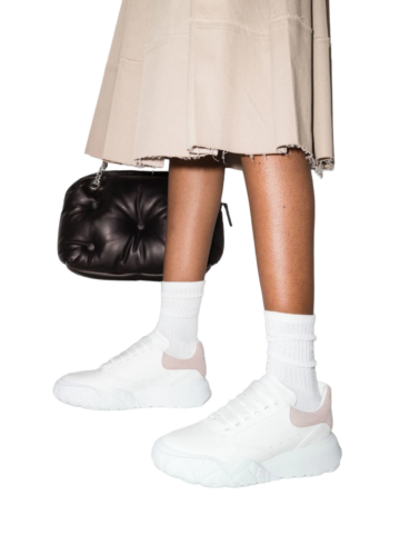 Alexander McQueen - Alexander McQueen Oversized Court Trainer White Patchouli