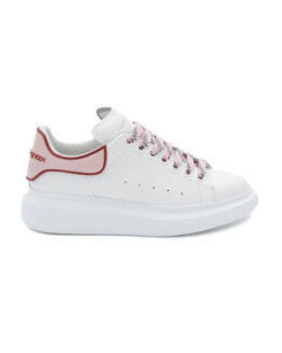 Alexander McQueen - Alexander McQueen Oversized White Pink Carnelian Red