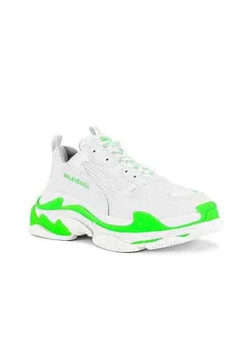 Balenciaga - Balenciaga Triple S Fluo Green White