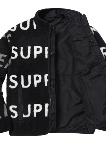 Supreme - Supreme Reversible Logo Fleece Jacket Black