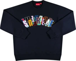 Supreme - Supreme Stacked Crewneck Navy