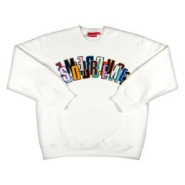 Supreme - Supreme Stacked Crewneck White