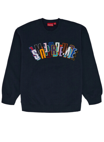 Supreme - Supreme Stacked Crewneck Navy