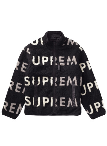 Supreme - Supreme Reversible Logo Fleece Jacket Black