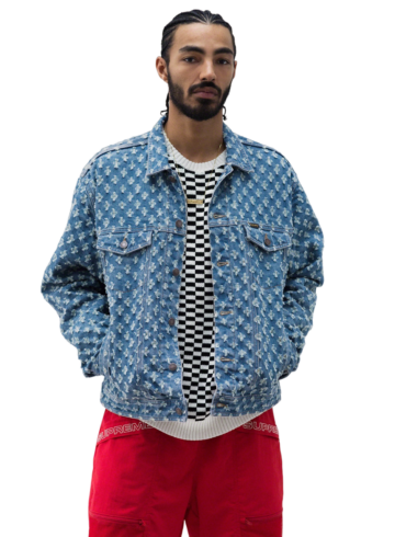 Supreme - Supreme Hole Punch Denim Trucker Jacket Blue