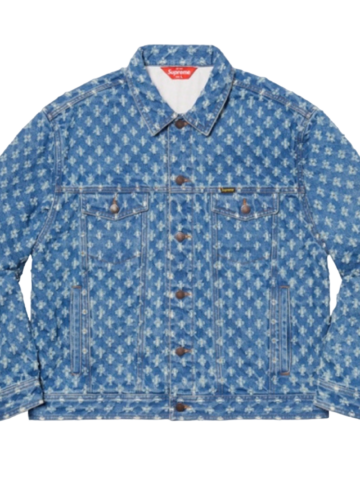 Supreme - Supreme Hole Punch Denim Trucker Jacket Blue