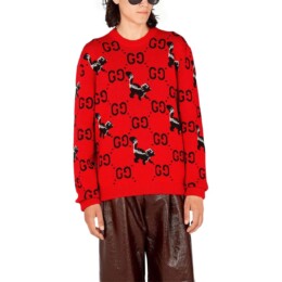 Gucci - GG Skunk-pattern jumper