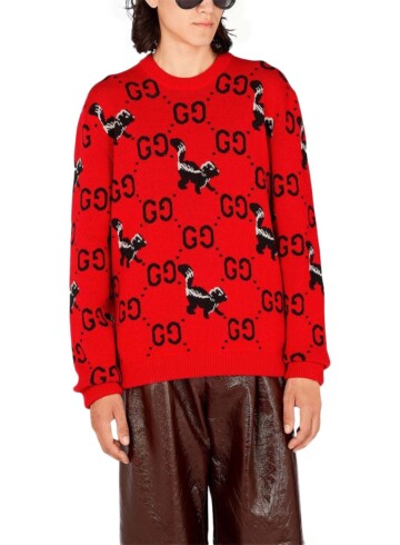 Gucci - GG Skunk-pattern jumper