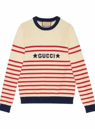 Gucci - GUCCI  Striped Logo Sweater