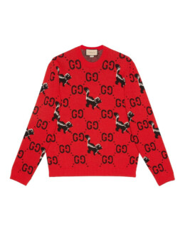 Gucci - GG Skunk-pattern jumper