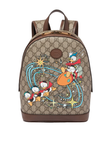 Gucci - Gucci x Disney Donald Duck Small Backpack in GG Supreme Canvas