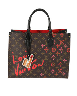 Louis Vuitton - Louis Vuitton Brown Monogram Canvas Fall In Love Onthego MM 2021 Tote Bag