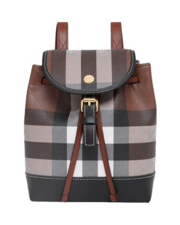 Burberry - Mini Leather Check Backpack