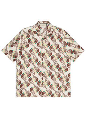 Gucci - Gucci x The North Face Web Silk Shirt Brown/Beige