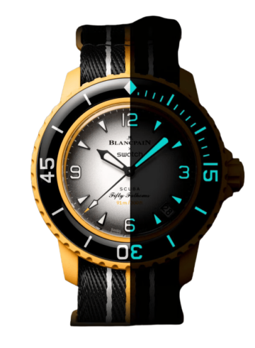 Swatch X Blancpain Bioceramic Scuba Fifty Fathmos Pacific Ocean