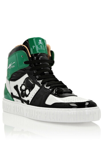 Philipp Plein - HI-TOP SNEAKERS NOTORIOUS PATENT SKULL