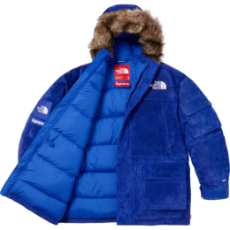 Supreme - The north face suede 600-fill down parka blue