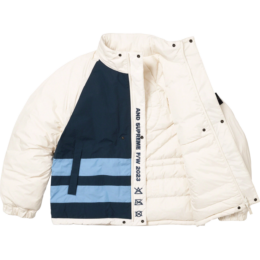 Supreme - Stone island reversible down puffer jacket white