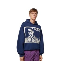 Gucci - Cotton jersey hooded sweatshirt