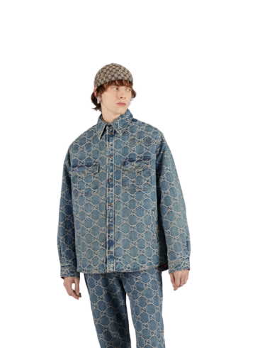 Gucci - GG jacquard denim shirt