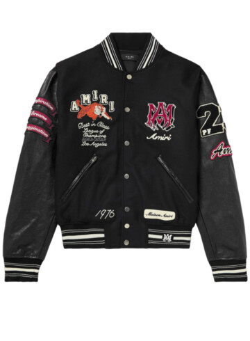 Amiri - Vintage Varsity Black Bomber