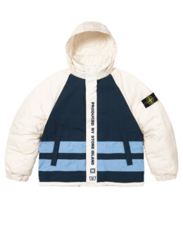 Supreme - Stone island reversible down puffer jacket white