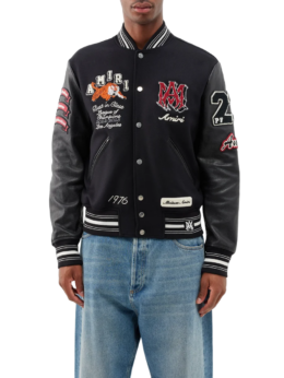 Amiri - Vintage Varsity Black Bomber