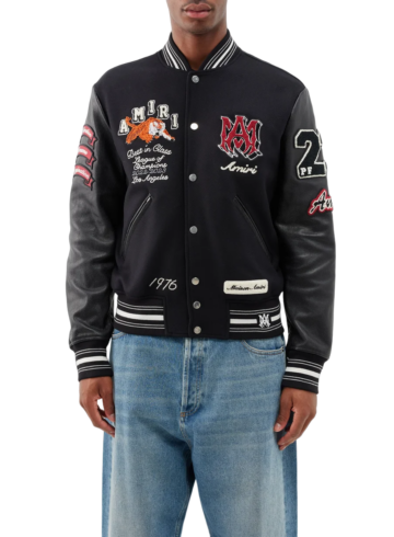 Amiri - Vintage Varsity Black Bomber