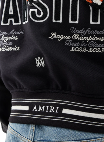 Amiri - Vintage Varsity Black Bomber