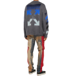 Off-White - Logo-Print Mohair-Blend Sweater