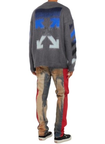 Off-White - Logo-Print Mohair-Blend Sweater