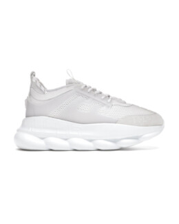 Versace - Versace Chain Reaction White Mesh Rubber Suede