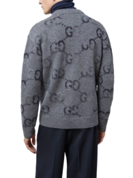 Gucci - GG-intarsia wool cardigan