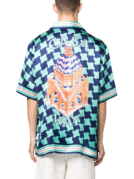 Casablanca - Casablanca Pool Tile-print silk shirt