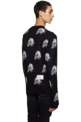 Amiri Black Wes Lang Edition Repeat Skull Sweater