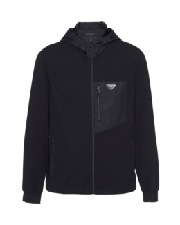 Prada Technical cotton and Re-Nylon cardigan