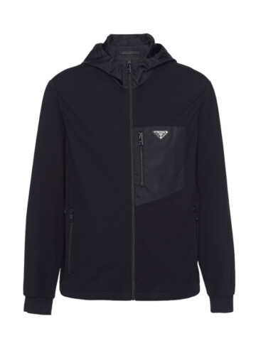 Prada Technical cotton and Re-Nylon cardigan