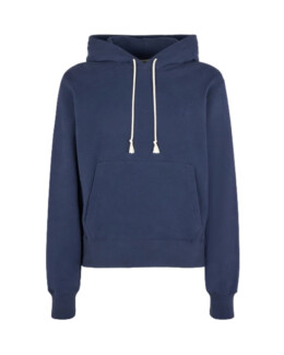 Saint Laurent Men's Blue Cassandre Cotton Hoodie