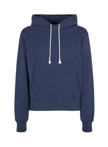 Saint Laurent Men's Blue Cassandre Cotton Hoodie