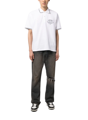 Amiri - AMIRI logo-embroidered cotton polo shirt