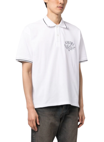 Amiri - AMIRI logo-embroidered cotton polo shirt