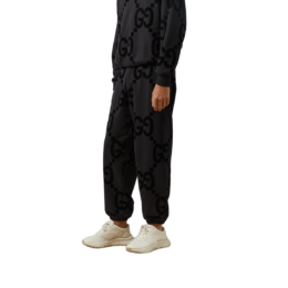 Gucci GG Flocked Print Cotton Fleece Sweatpant